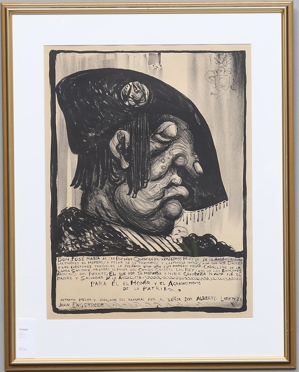 ALBERT ENGSTRÖM. Litografi, osignerad.