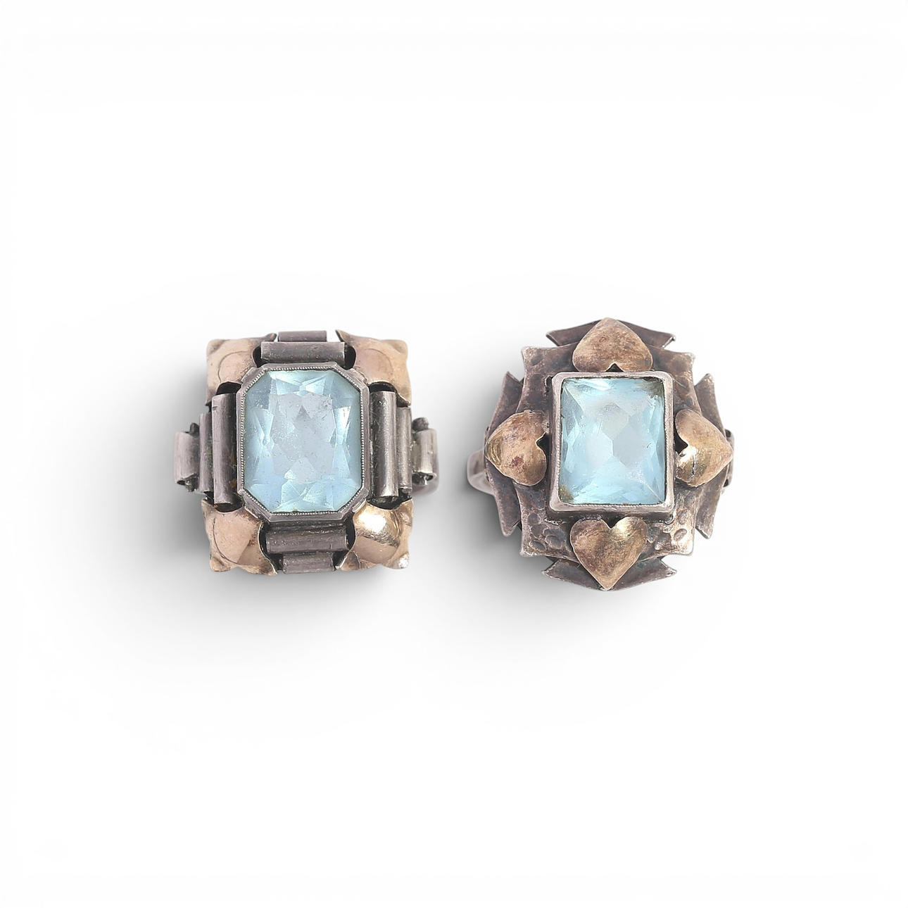 Two Art Deco Catalan rings, circa 1930.