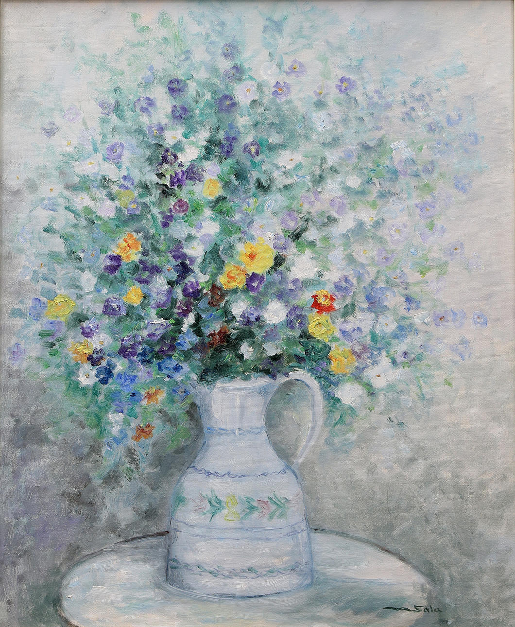 M. SALA. Flowers vase.