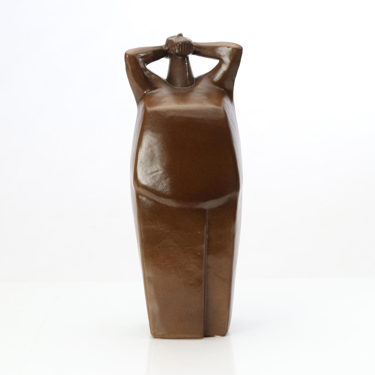ÅKE HOLM. SCULPTURE. Glazed stoneware. Moses. Signed.