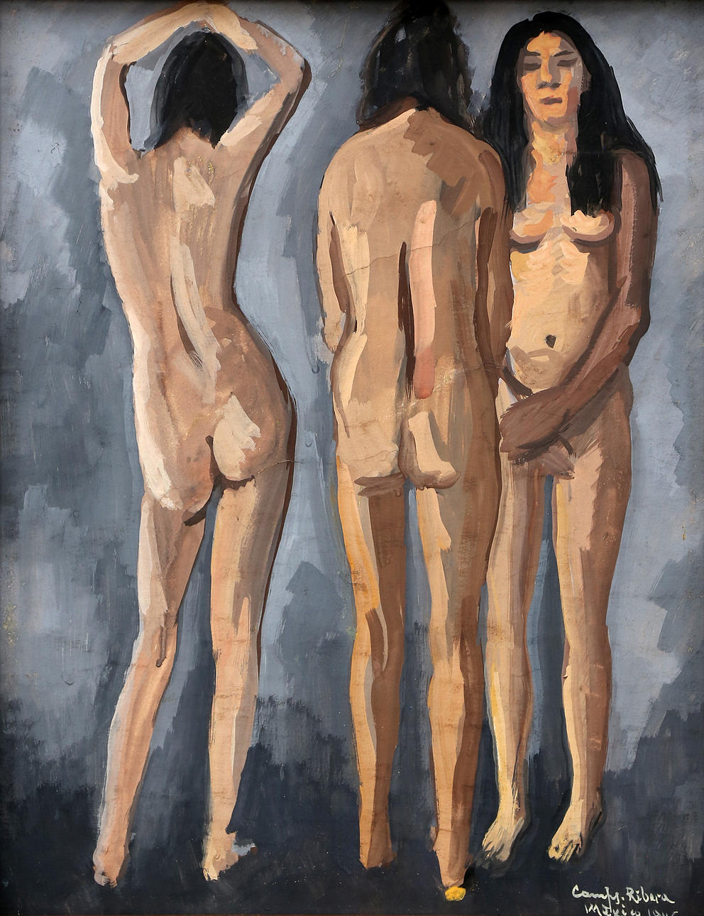 FRANCESC CAMPS RIBERA. Three nudes.