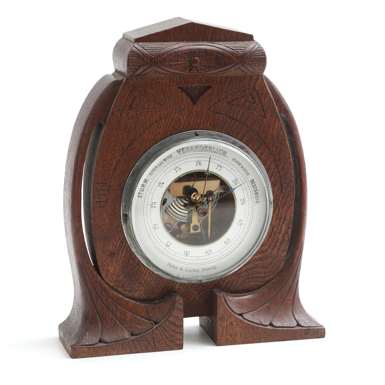 BAROMETER, table model, Art Nouveau, Hahn & Löchel, Germany.