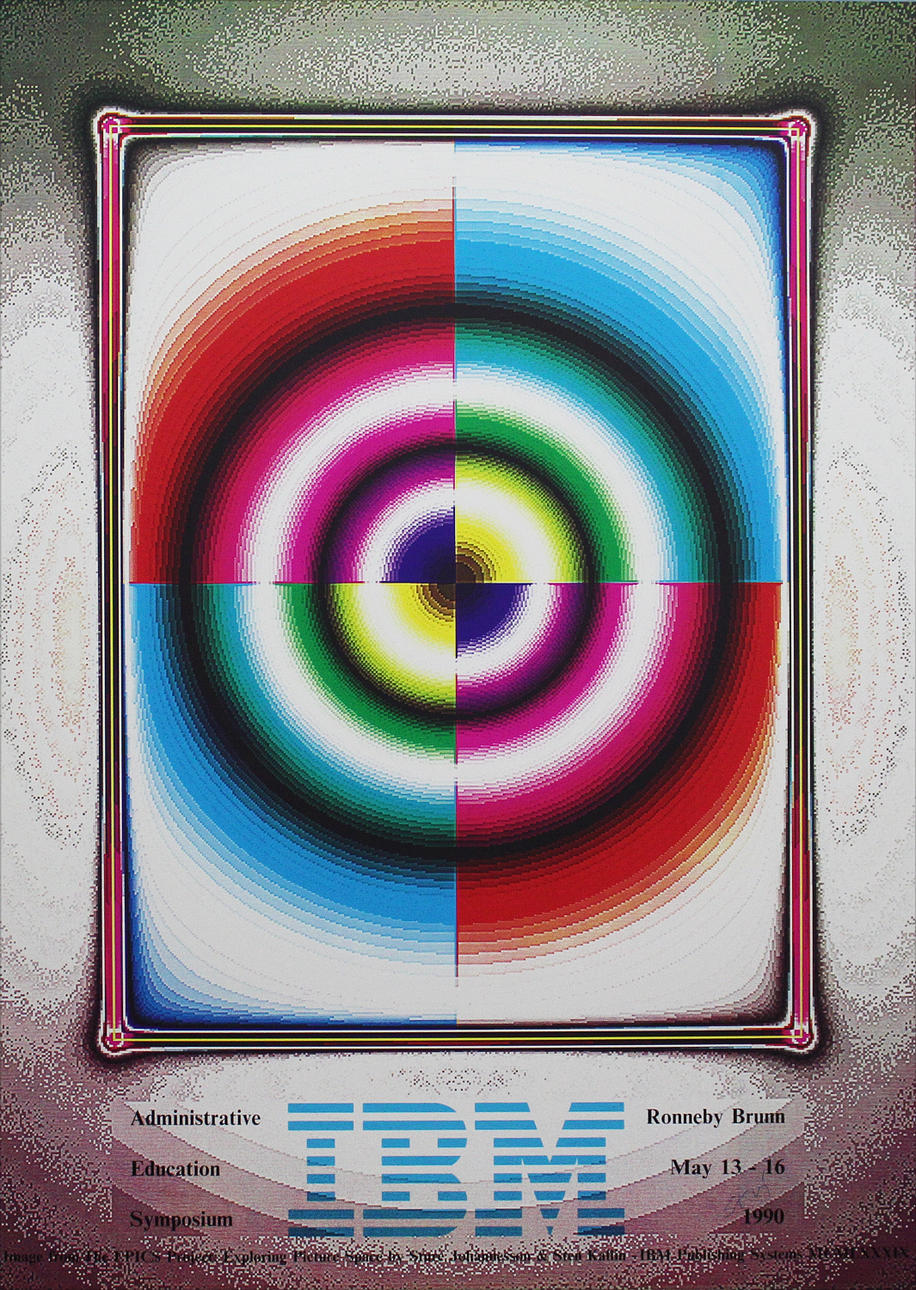 STURE JOHANNESSON. "IBM." Färgserigrafi. Osignerad.