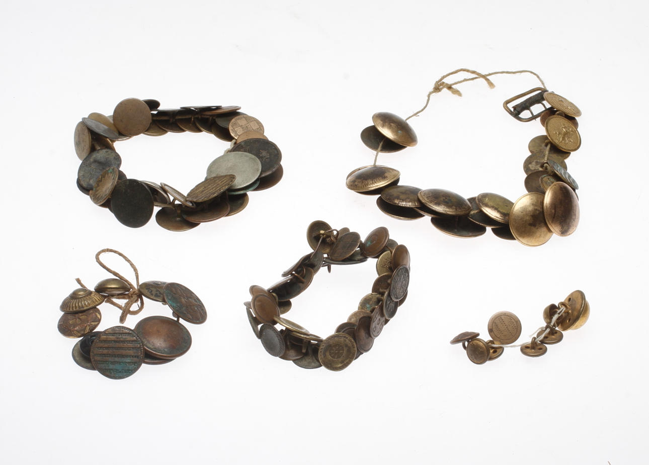 BUTTONS, metal, 19th century.