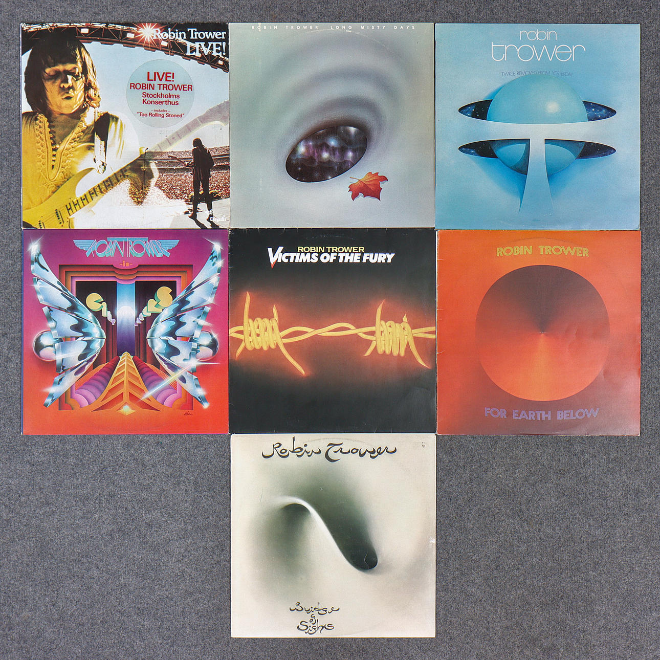 7 LP RECORDS, ROBIN TROWER.