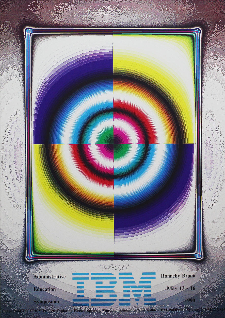 STURE JOHANNESSON. "IBM." Färgserigrafi. Osignerad.