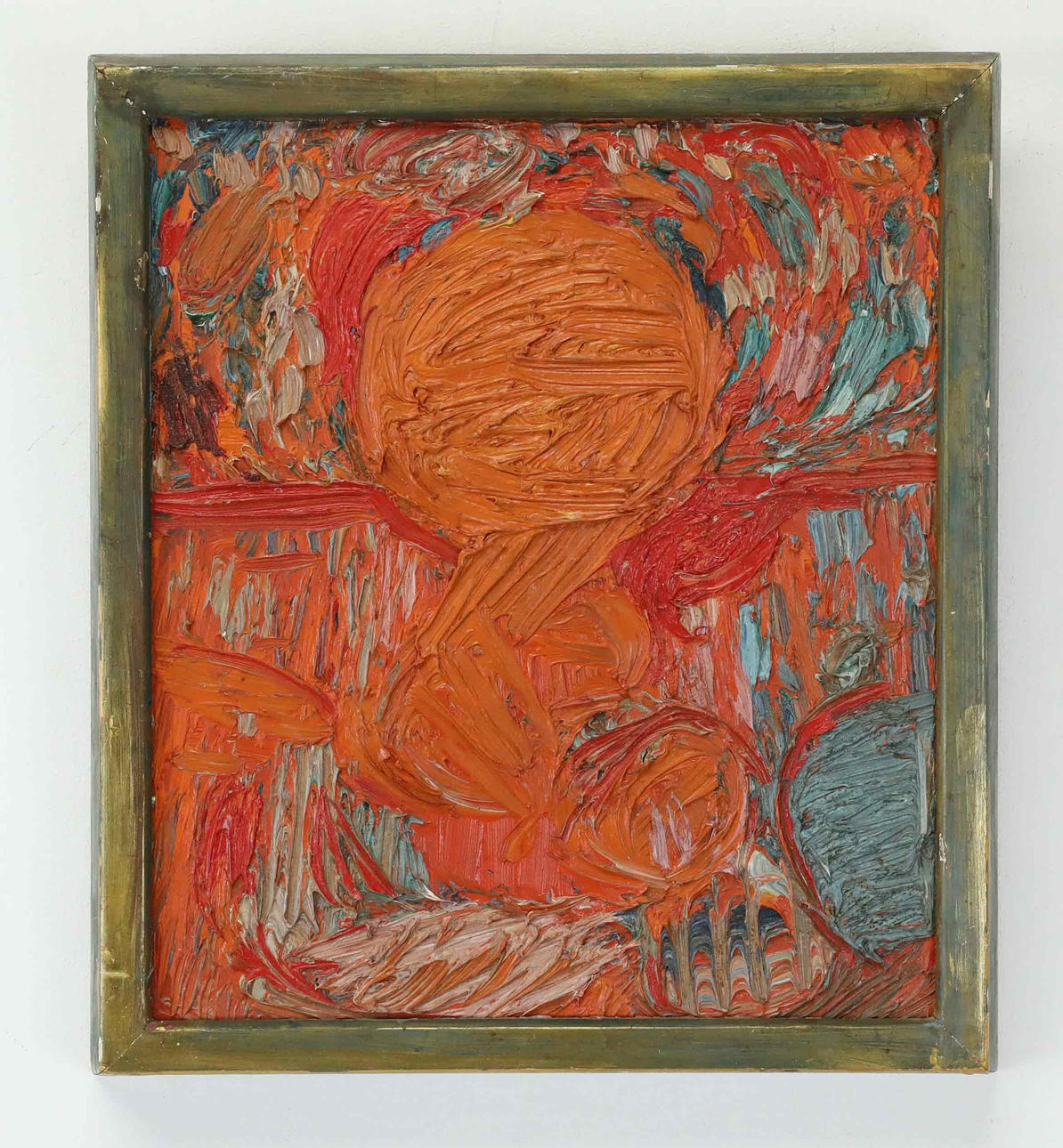 KAJ PHIEL. Oil on canvas, Abstract, signed.
