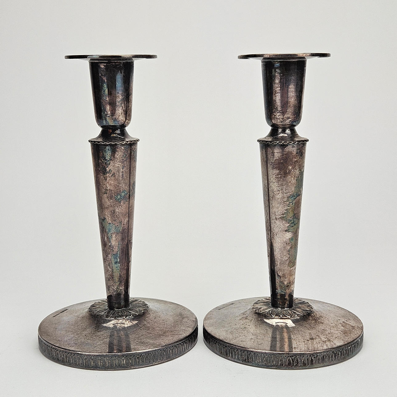 CANDLESTICKS, a pair, silver, Ceson, Gothenburg 1987.