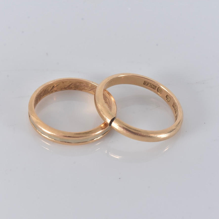 WEDDING RINGS, 2 pcs, 18K.
