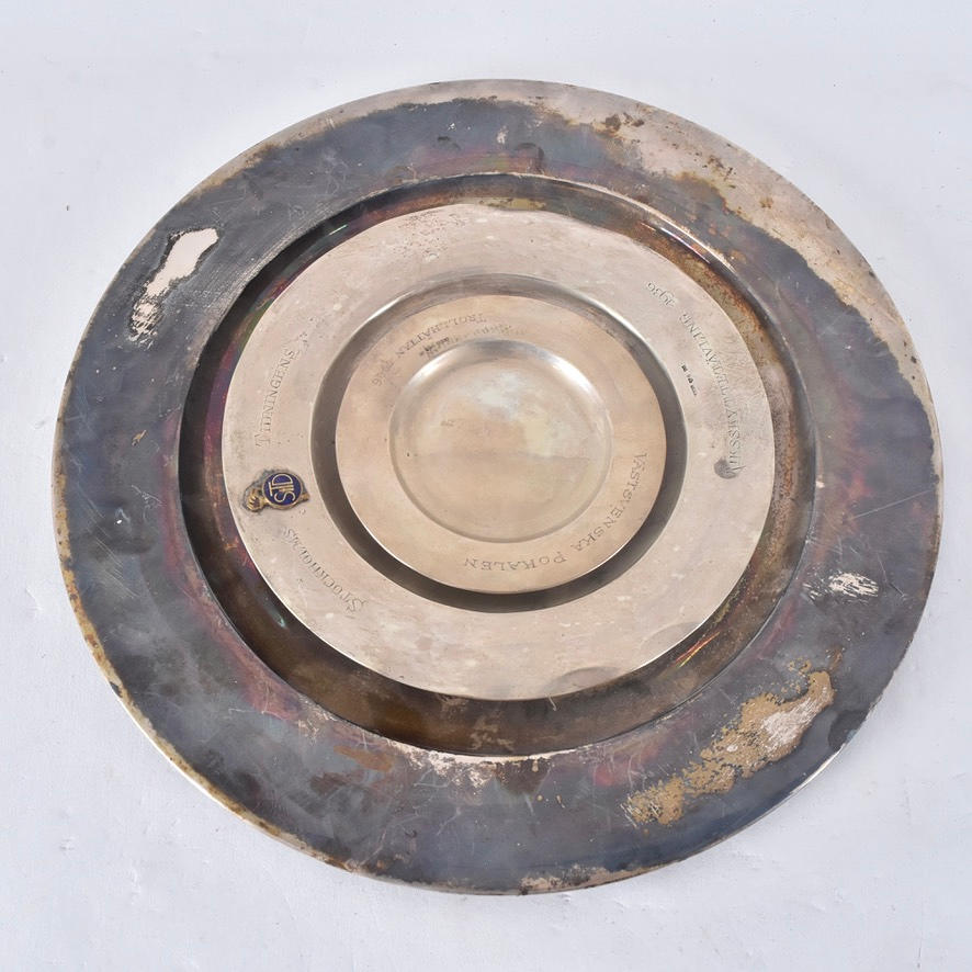 DISHES, 3 pcs, silver, 20th century.