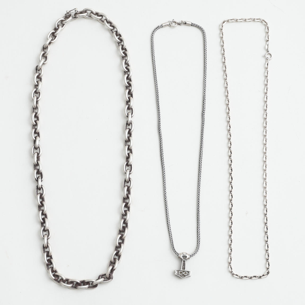 CHAINS 3 pcs, silver.