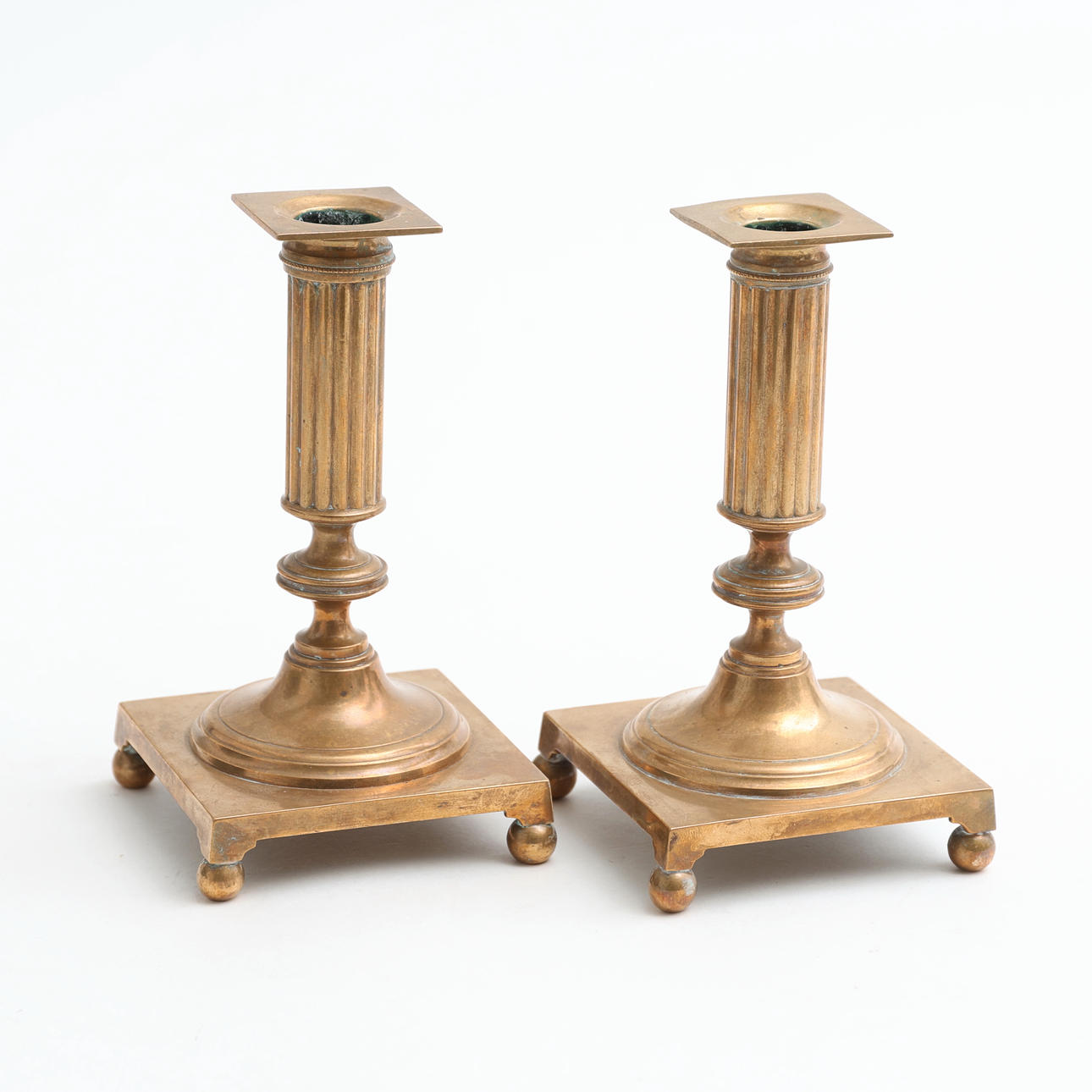 CANDLESTICKS, a pair, brass, Carl Keijser & Co, Västerås.