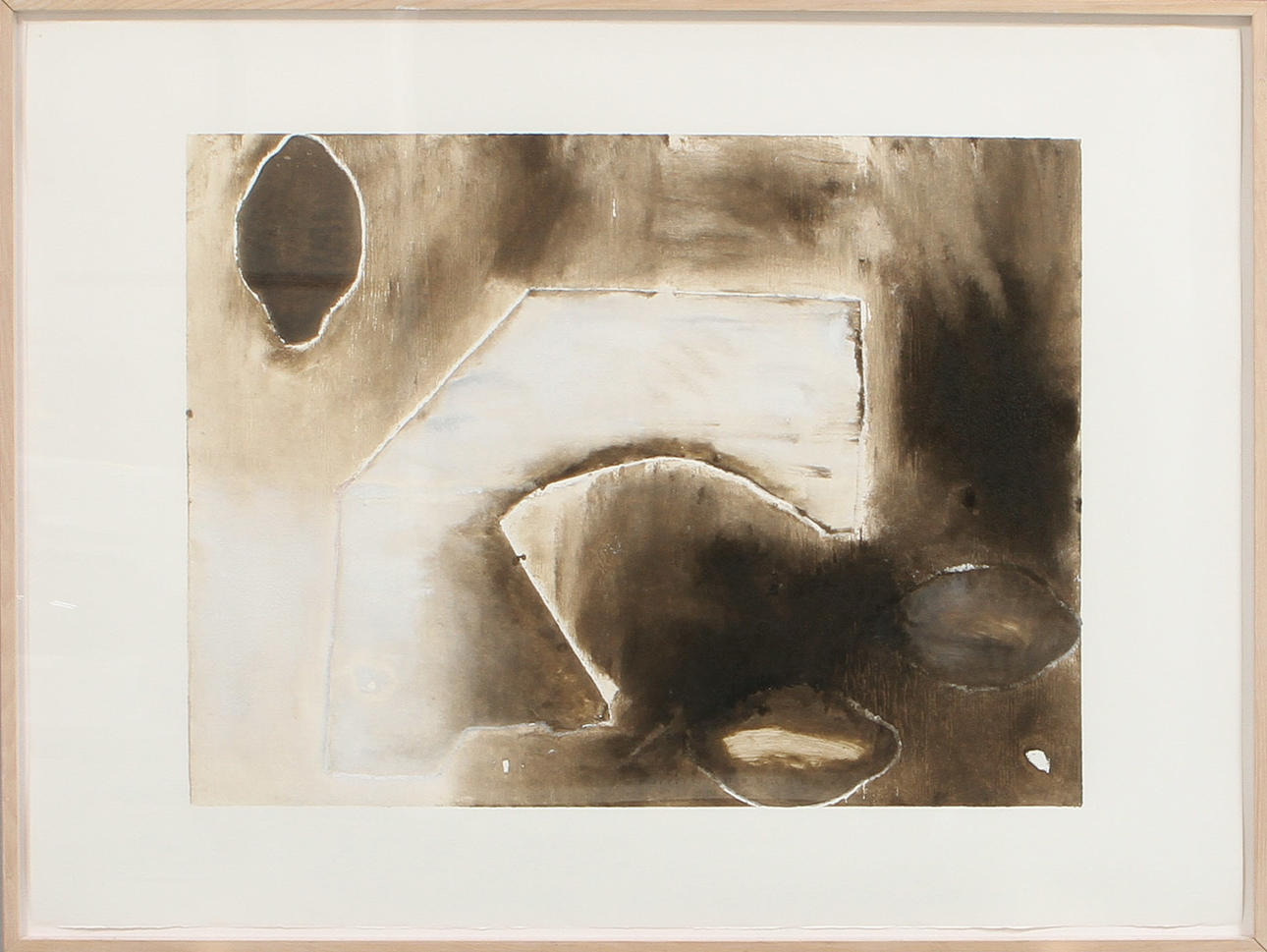 JOHN WALKER. Komposition, monotyp, signerad och daterad 1989.
