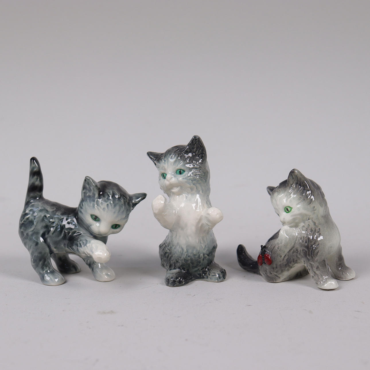 FIGURINES, Goebel, porcelain kittens, 3 pcs.