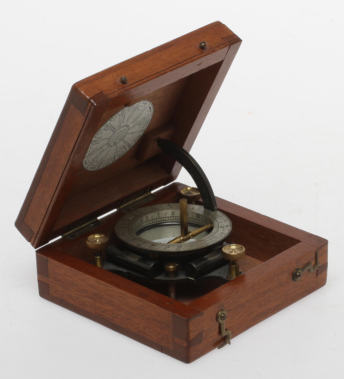 PEJLKOMPASS J.H. STEWARD Ltd, STRAND, LONDON. Mahognylåda. Tidigt 1900-tal.