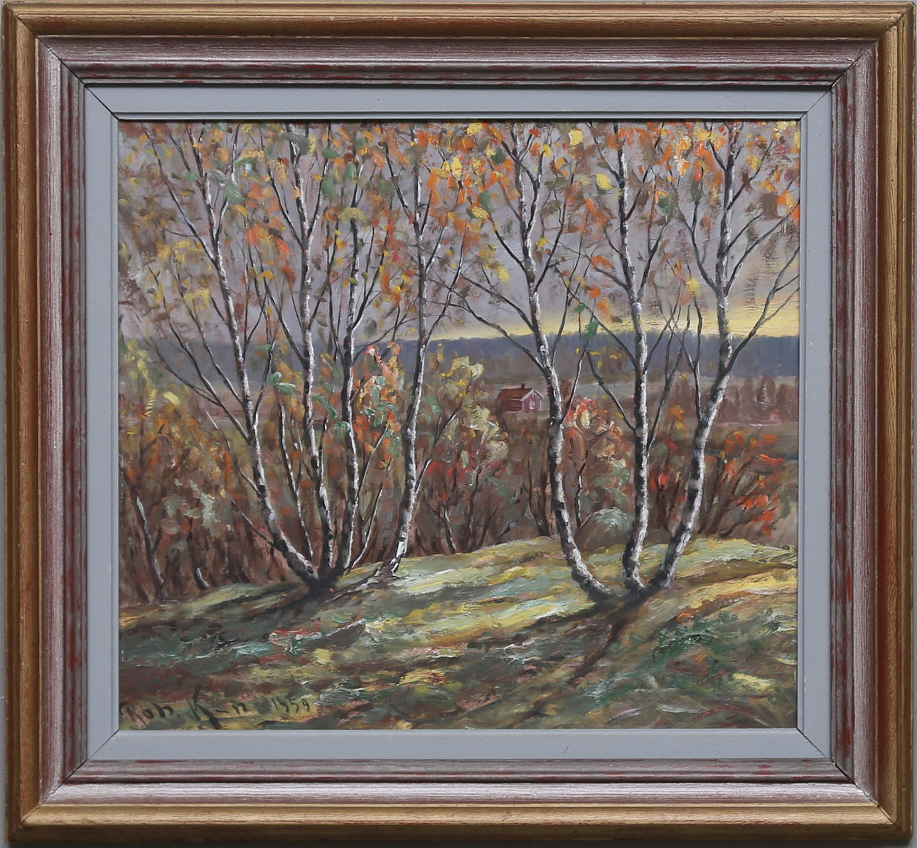 ROBERTH KARLSSON. Olja på pannå. Signerad och daterad 1959.