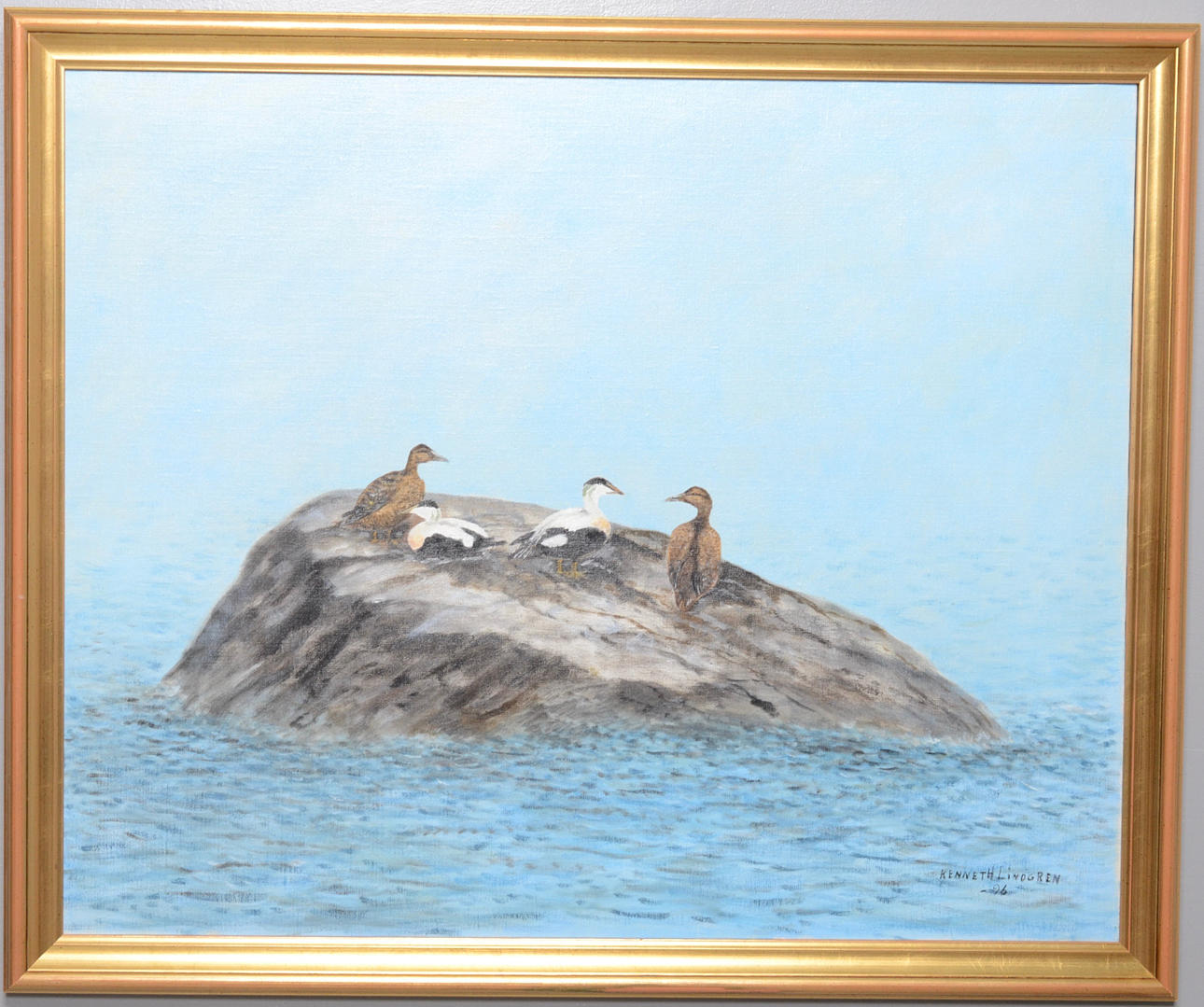 KENNETH LINDGREN. SJÖFÅGLAR PÅ SKÄR.