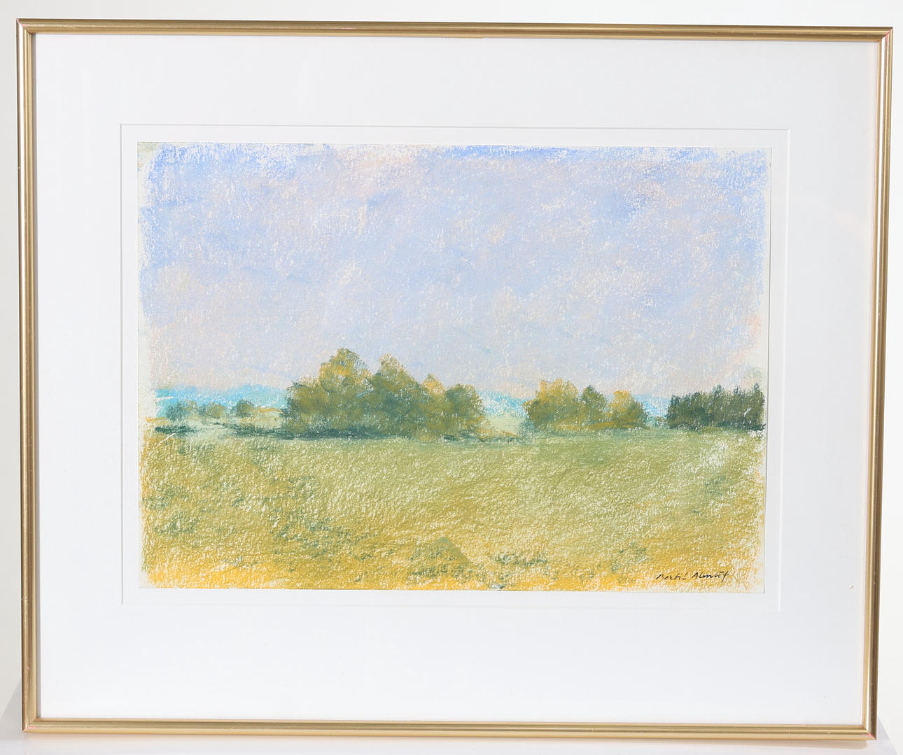 BERTIL  ALMLÖF. Landscape, pastel, signed.