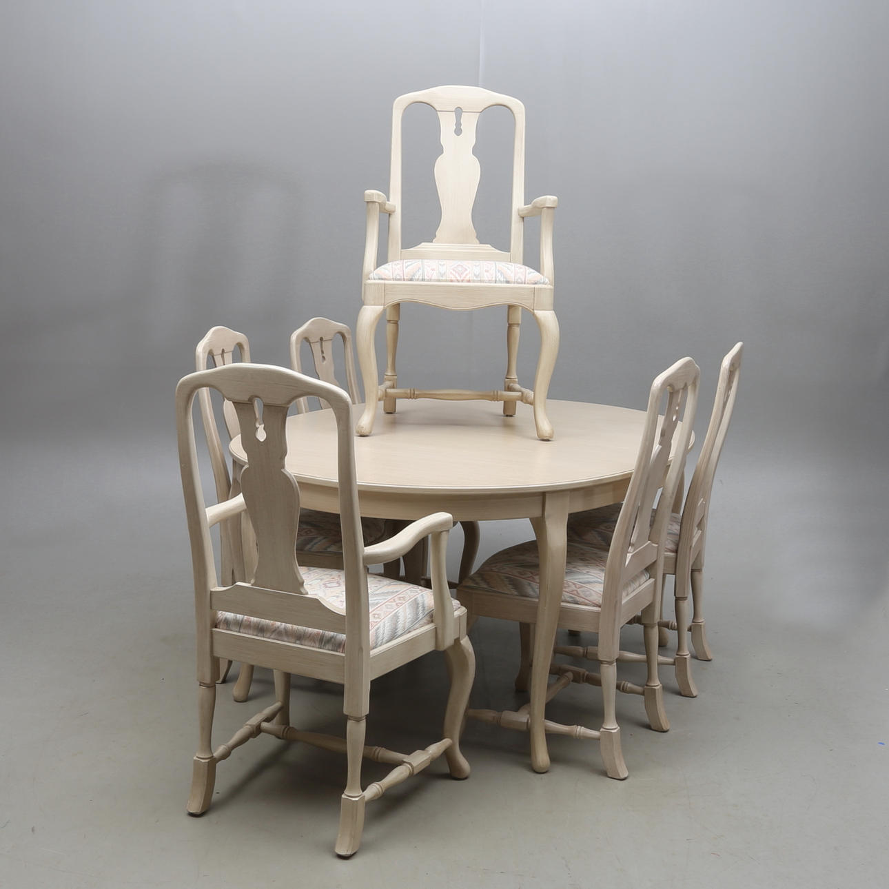 MATGRUPP, 7 delar, "Gamla Sverige", Åmells Möbler.