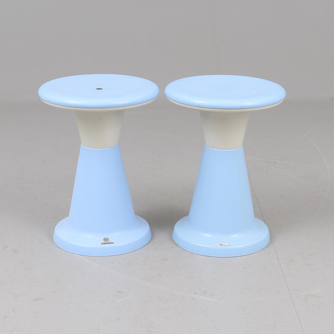 STOOLS, 2 pieces, plastic, design Per Olsson, Peroplast.