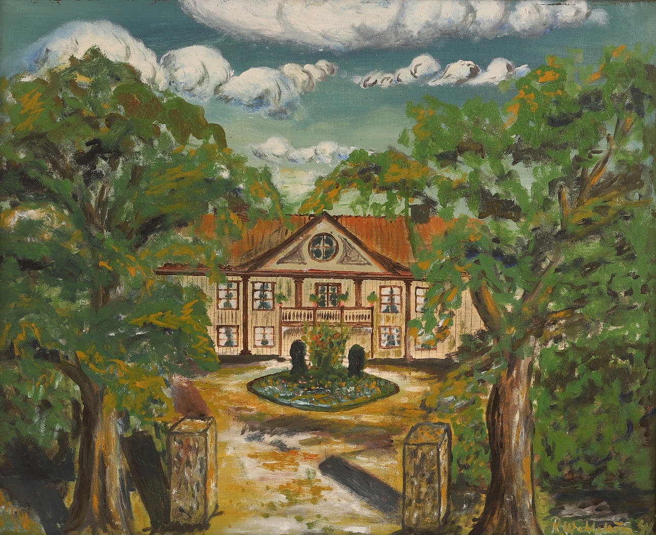 RUNE WAHLSTRÖM. Oil on canvas, signed.