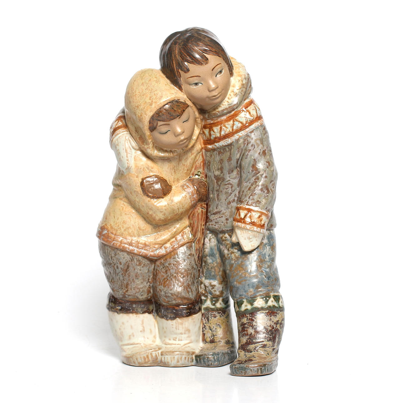 FIGURIN, eskimopar, kermik, Lladro, 1900-tal.