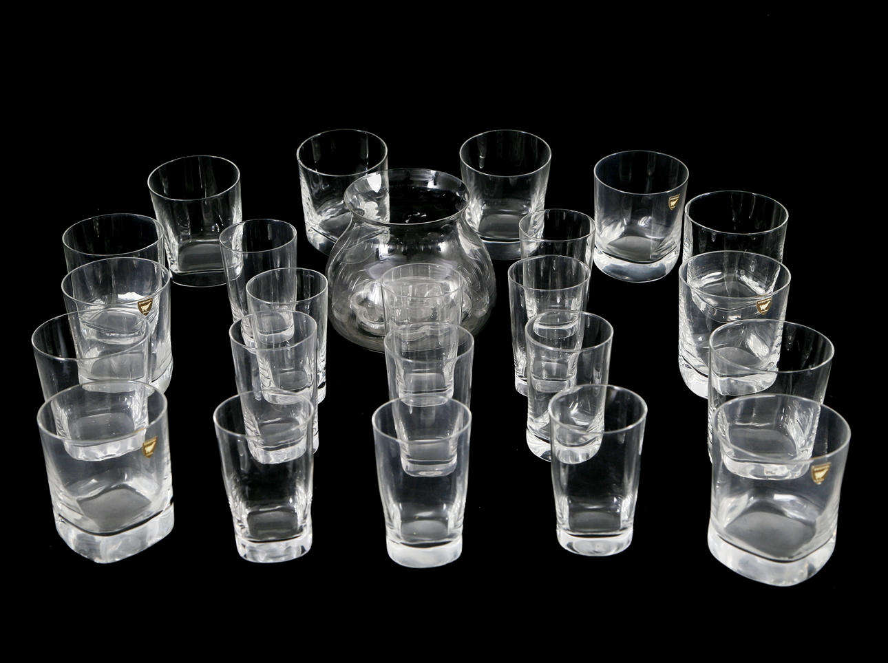 SERVIS, 24 delar, glas, Orrefors, 1900-talets andra hälft.