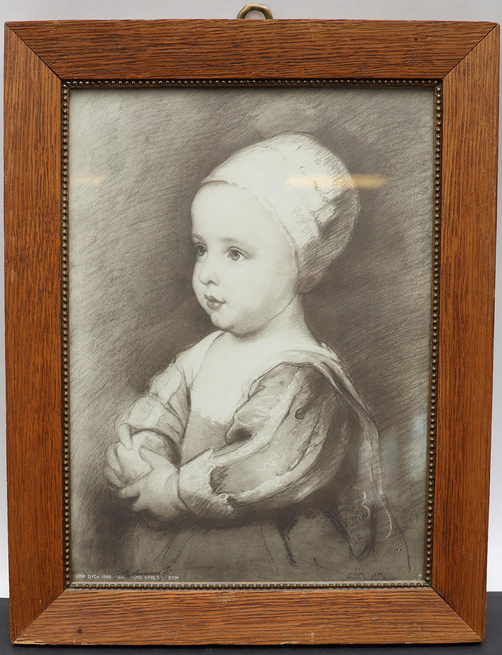 ANTHONIS VAN DYCK. Print after, motif with children.
