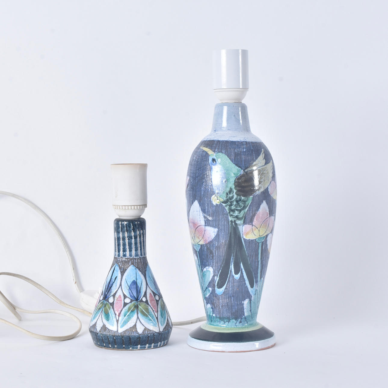 TABLE LAMPS, 1 pair, ceramic, Tilgmans.