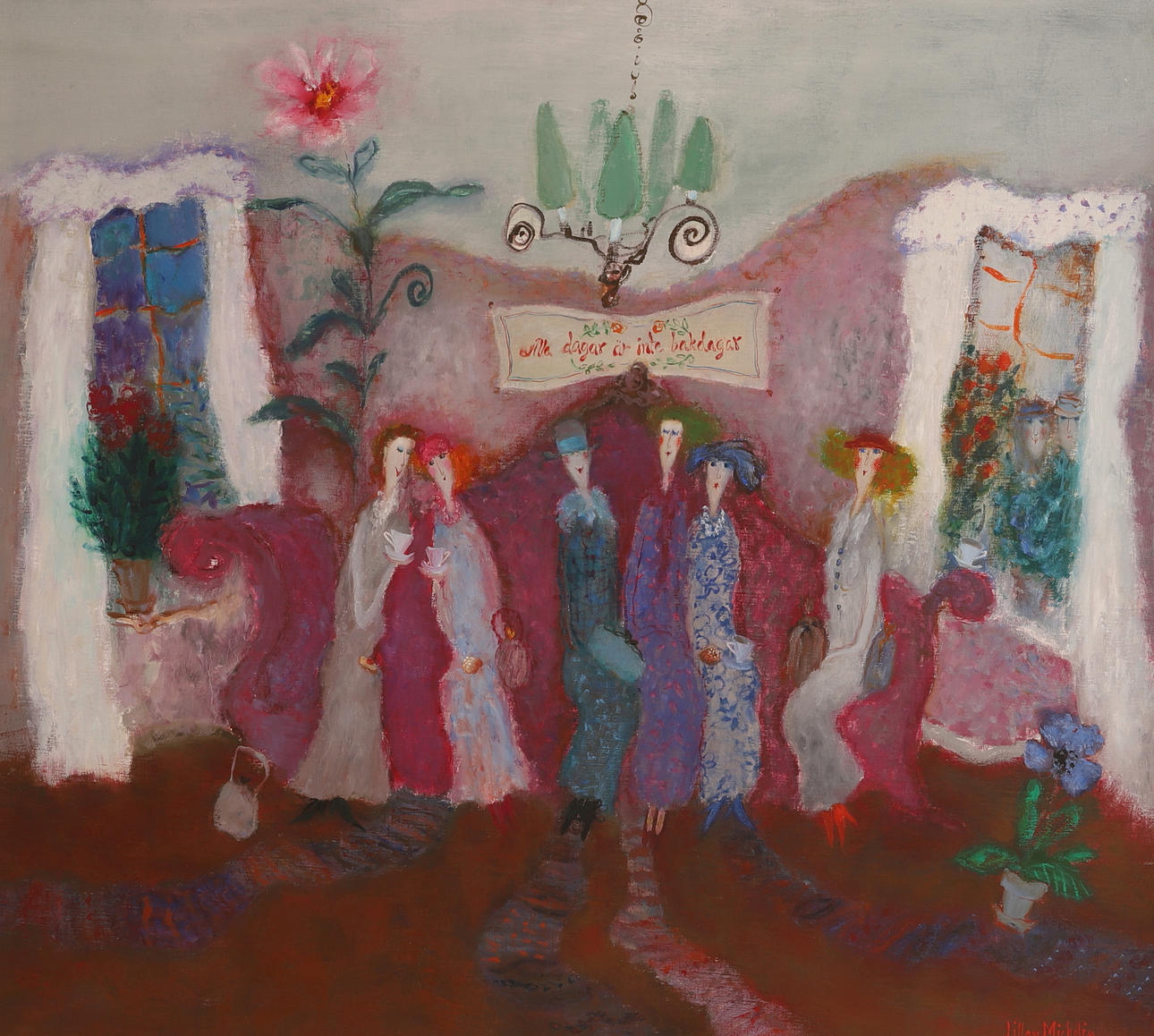LILLAN MICHELIN. Oil on canvas, signed.