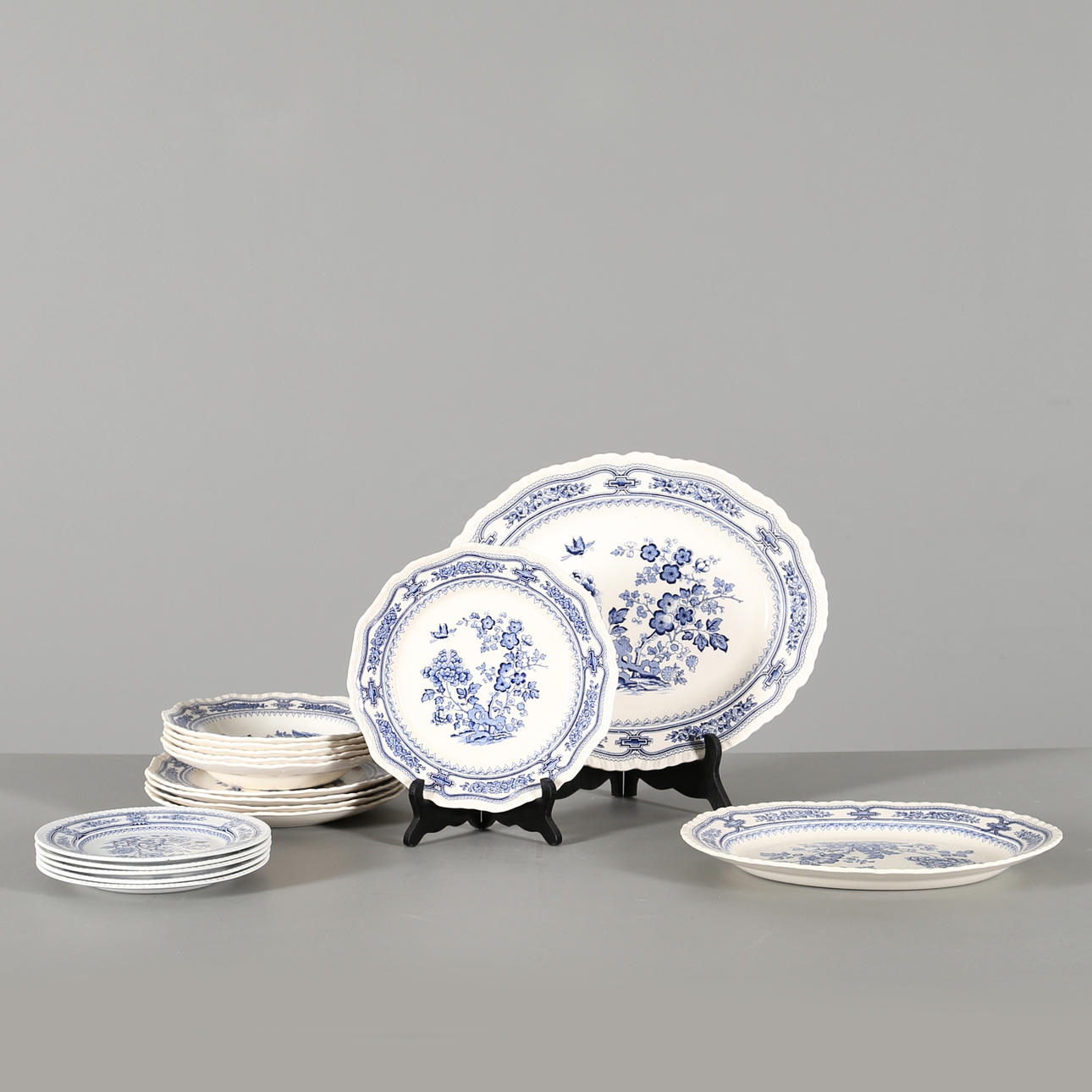 MATSERVISDELAR 12 st, flintgods, "Manchu" Manson´s, England.