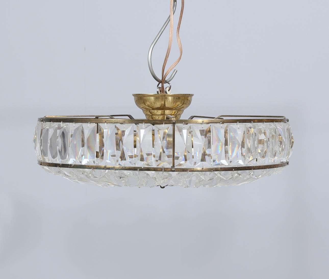 CEILING LIGHT with prisms, 20th century.