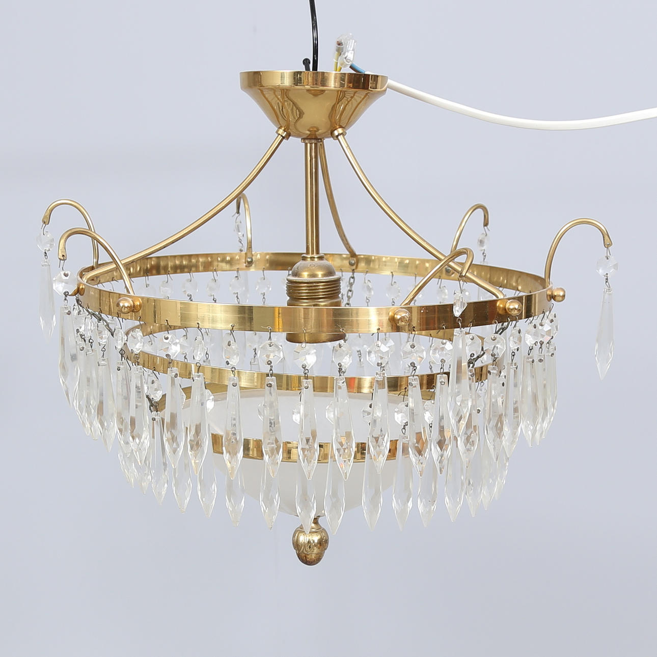CEILING LIGHT with prisms, 20th century.