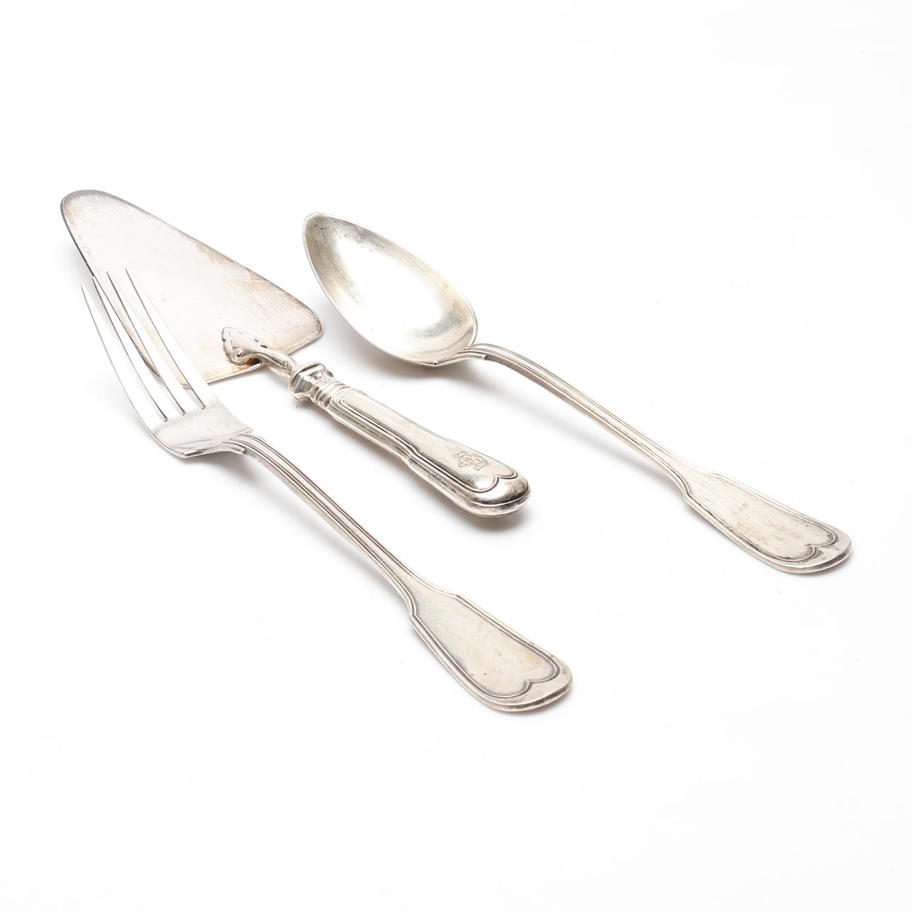 SERVING CUTLERY, 3 pieces, silver, weight approx. 430 grams.