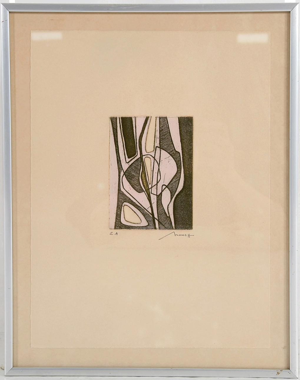 BERNARD MUNCH. 1921-2009. Colour etching, signed.