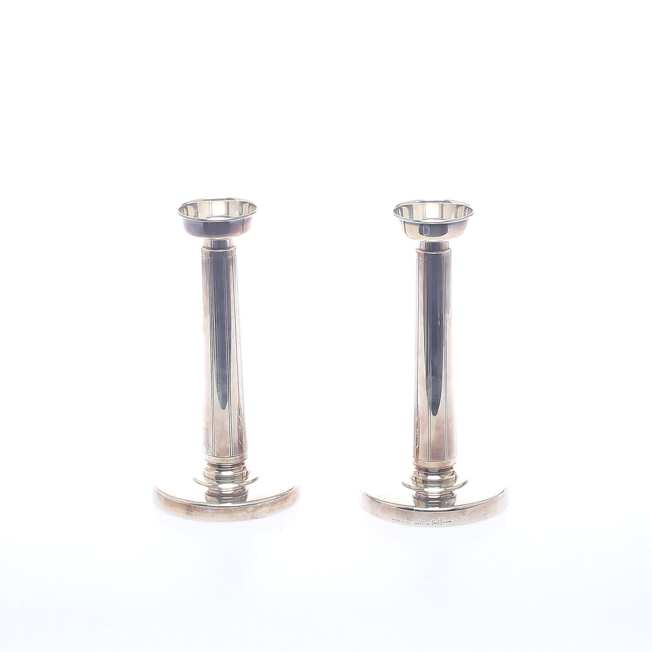 LJUSSTAKAR, 1 par, sterlingsilver, Gustaf Jansson, C.G Hallberg, 1960.