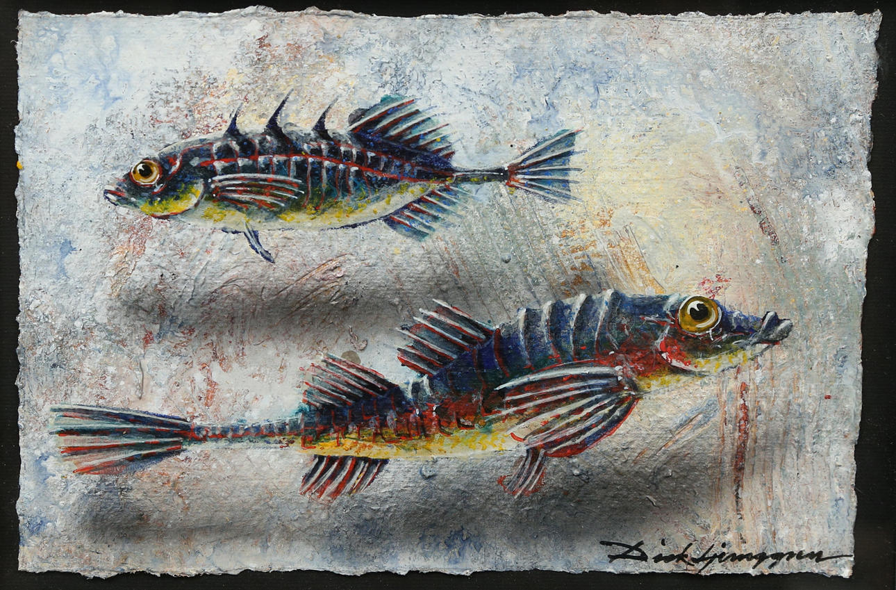 DICK LJUNGGREN. Watercolour on paper, signed.
