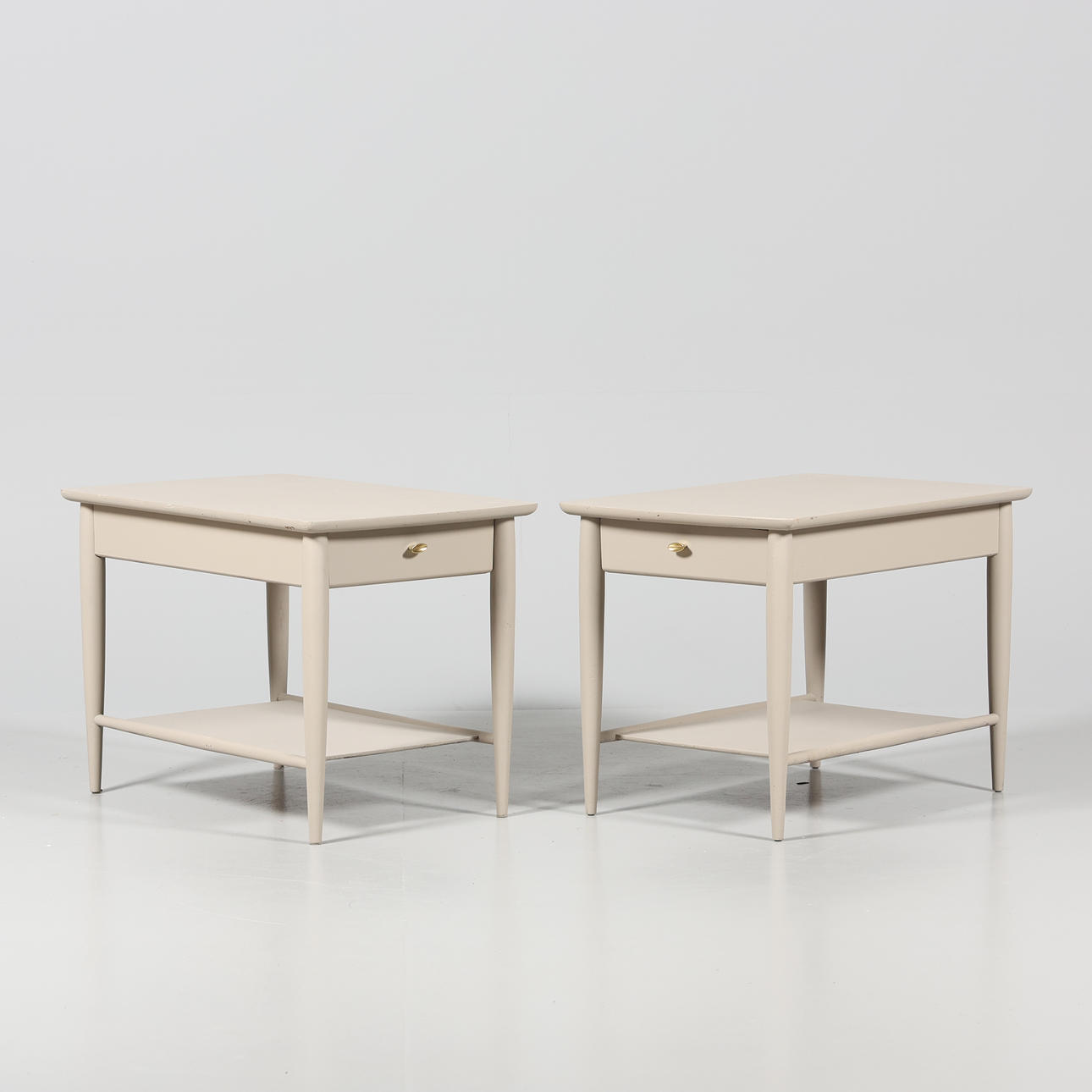 BEDSIDE TABLES, 1 pair, painted wood, Mersman.