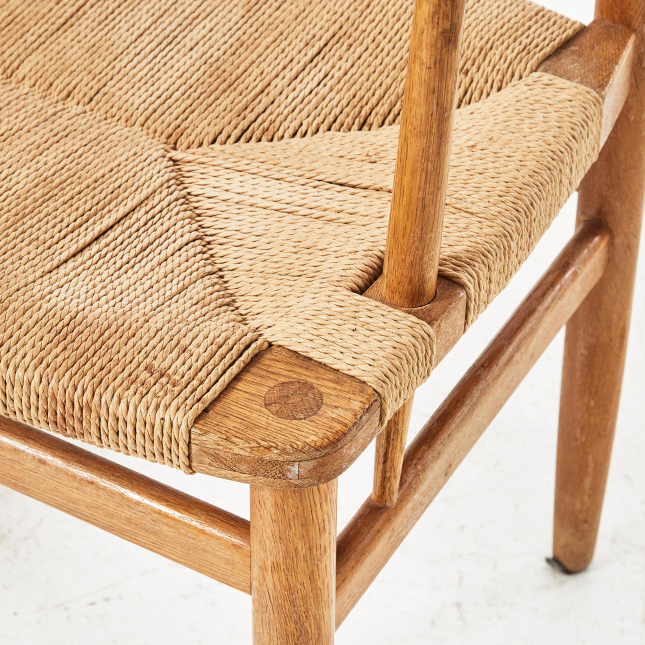 BØRGE MOGENSEN. ARMCHAIRS, 1 pair, Öresund, oak, with woven seat