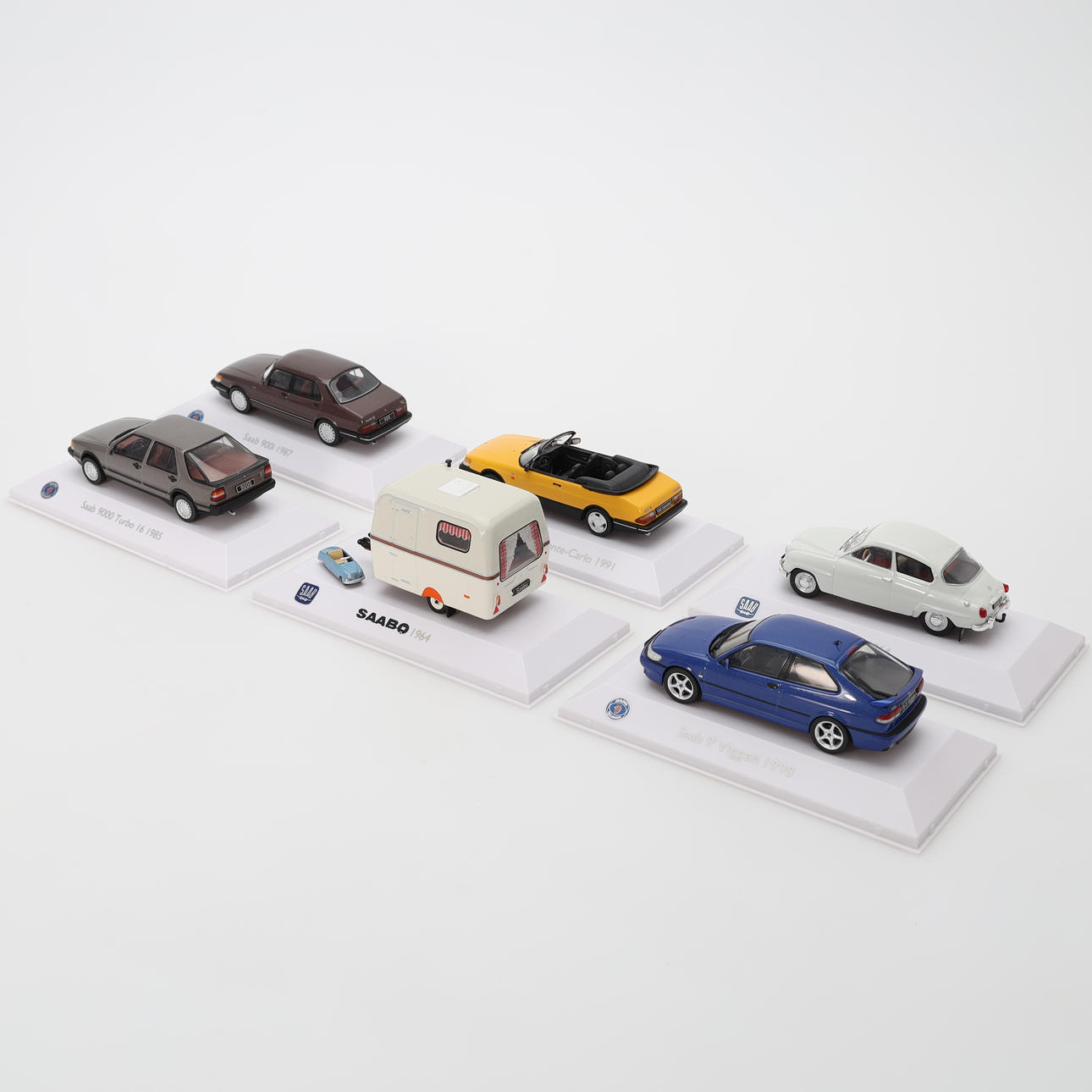 MODEL CARS, 6 pcs, Saab Car Museum. Editions Atlas Collection, 2000s ...