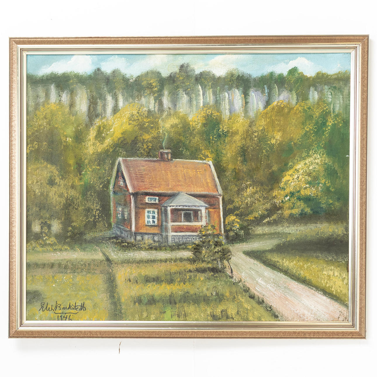 ELIS BARKSTEDT. OIL ON CANVAS, signed.