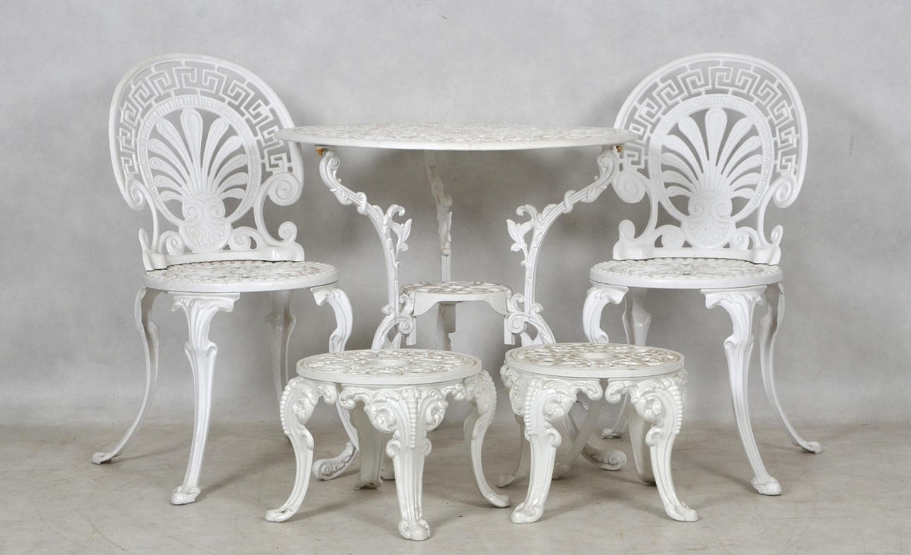 TRÄDGÅRDSGRUPP, 5 delar, 1900/2000-tal.