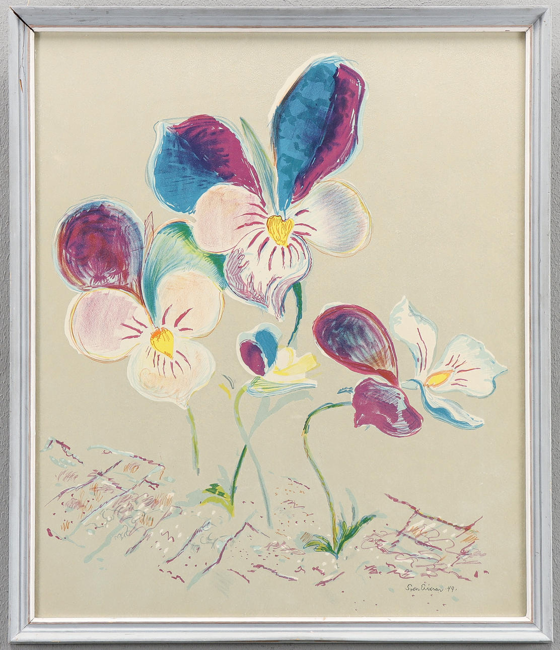 SVEN X:ET ERIXSON. Lithograph, signed -49.