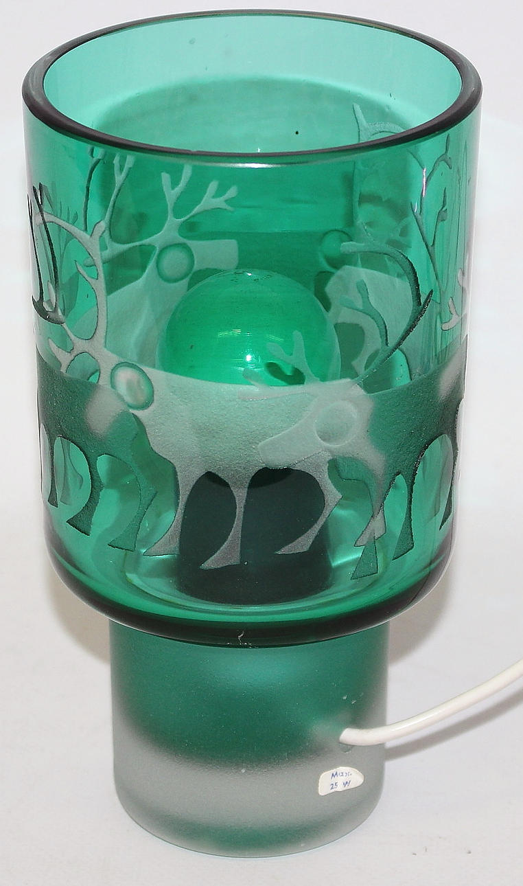 OVE SANDBERG. Bordslampa, Kosta, Glas, 1900-talets andra hälft.