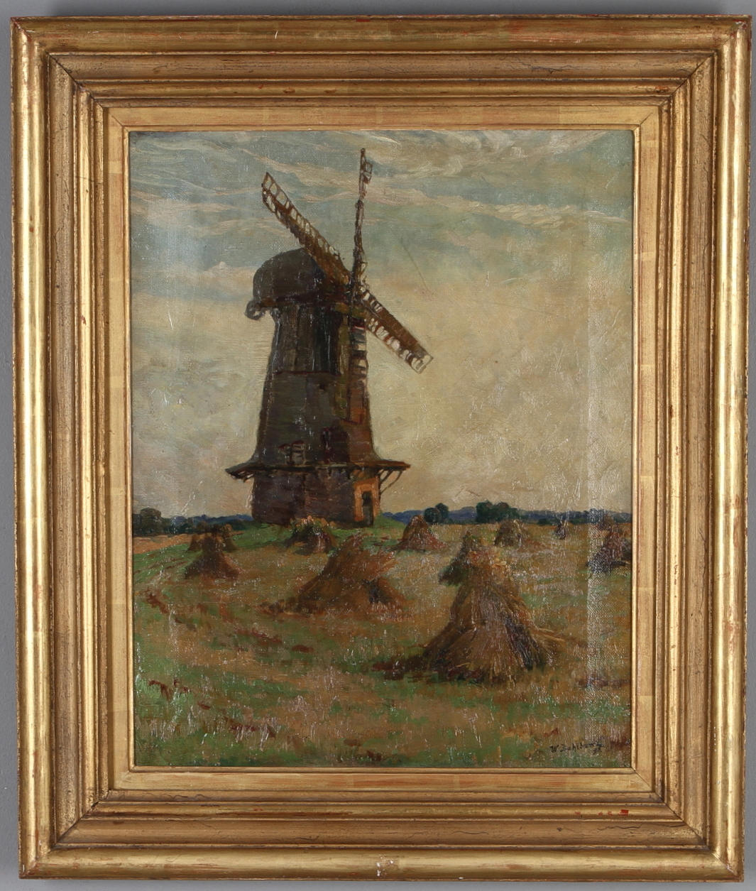 WILHELM DAHLBOM. Väderkvarn, olja på duk, signerad.