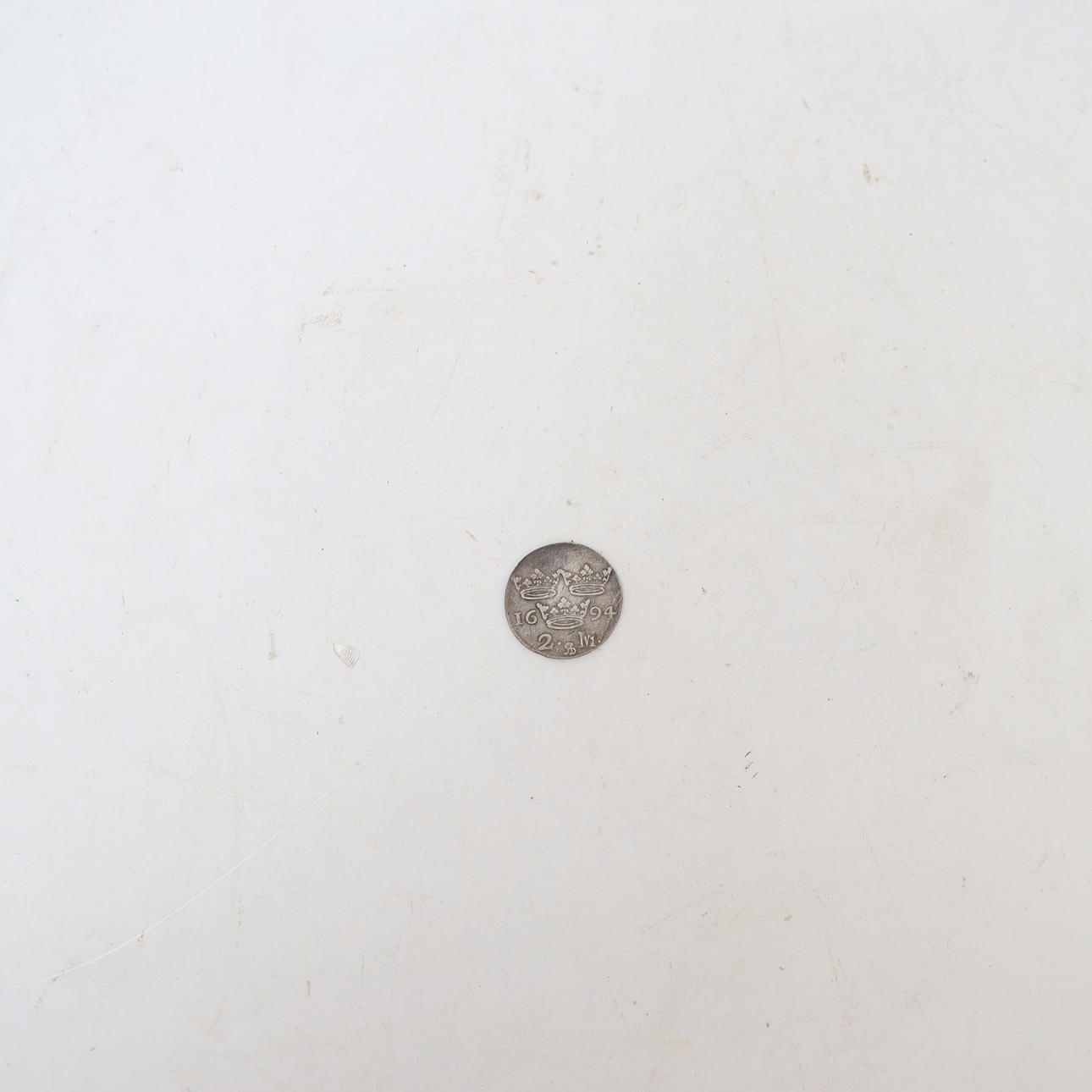 COIN 2 mark, silver, Charles XI 1694.
