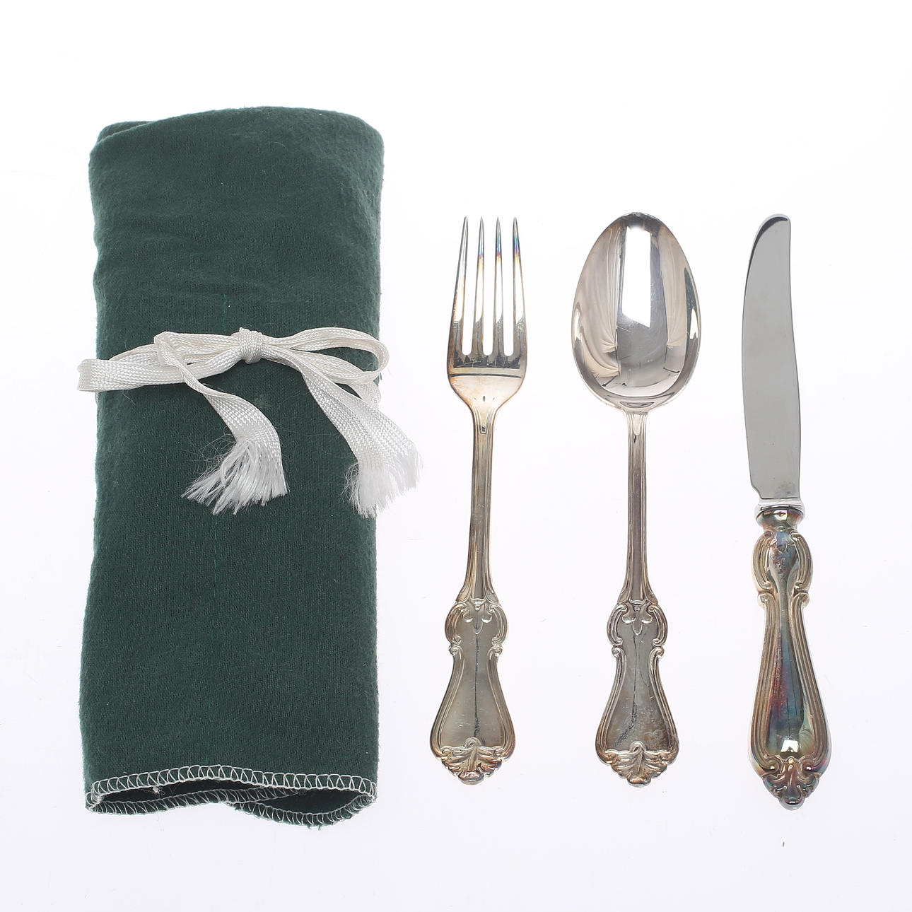 BESTICK, 36 delar, nysilver, modell "Olga", GAB, 1900-tal.