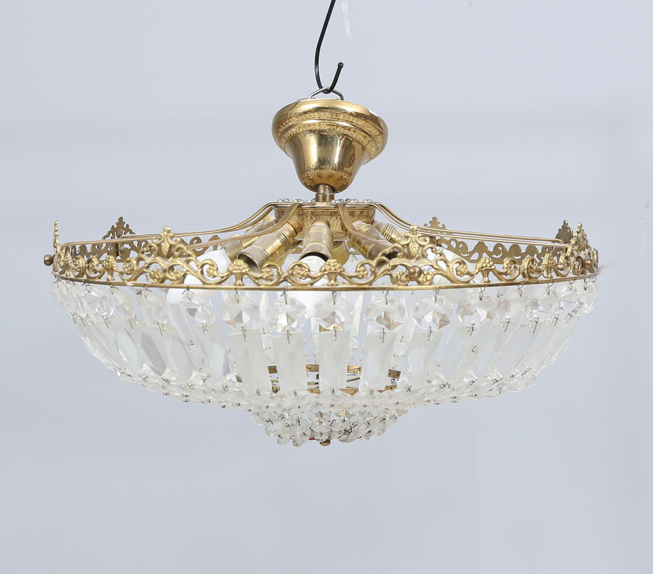 CEILING LIGHT with prisms, Empire style.