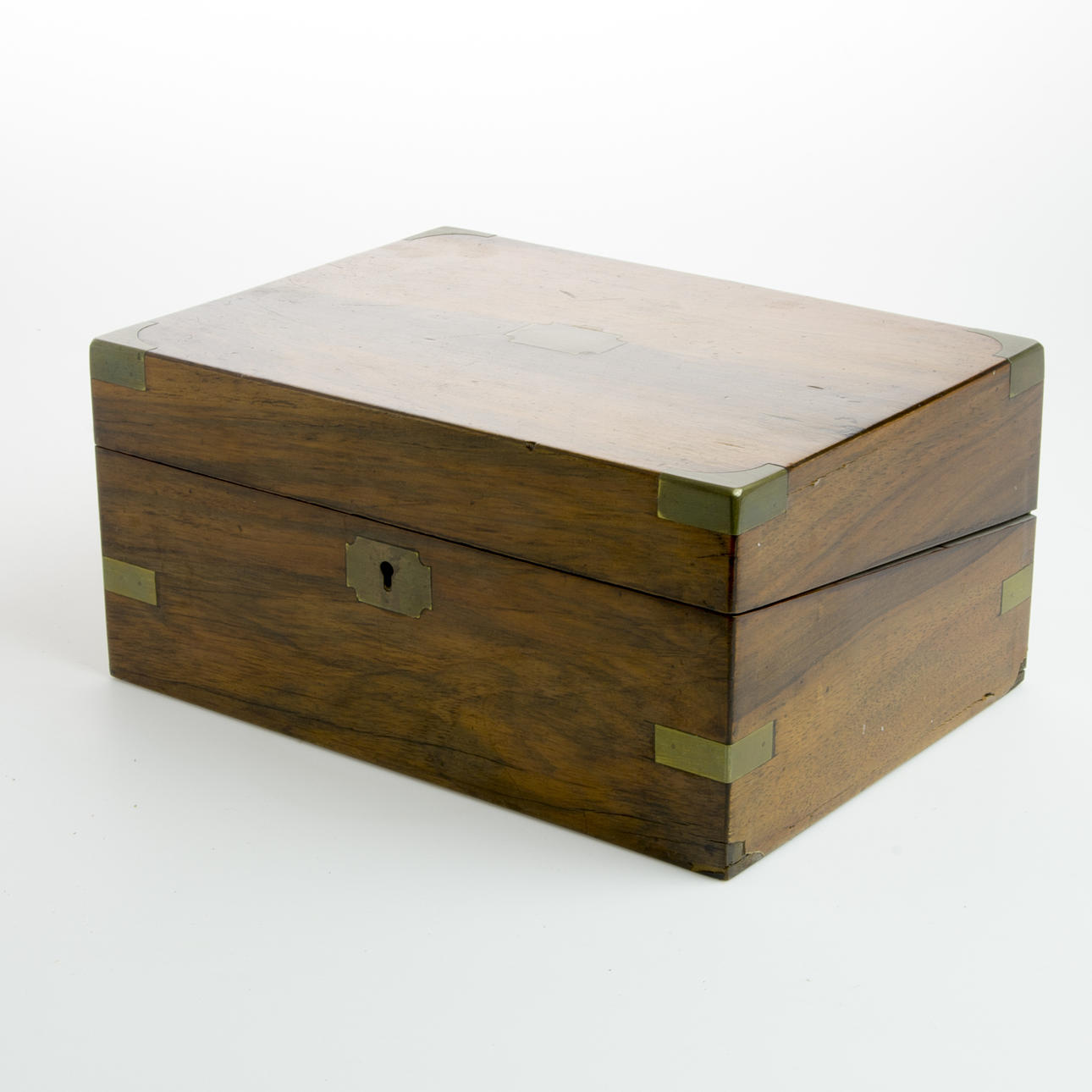 SKRIVSCHATULL, idegran med mässingsdetaljer, England.