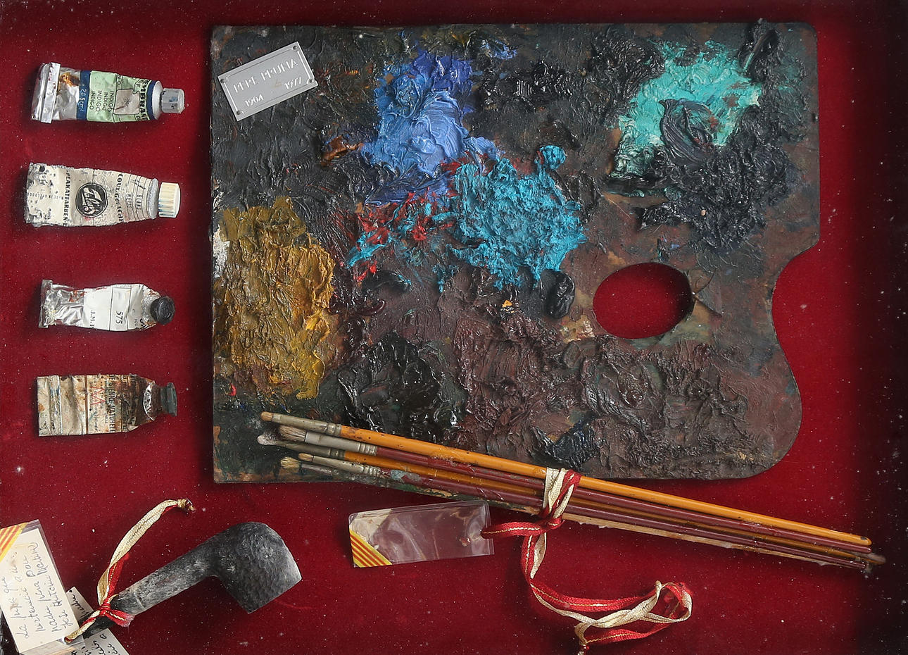 Painter Pere Pruna’s palette.